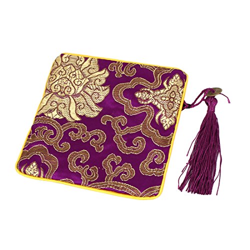 Ruilogod Reißverschluss Kosmetikte Schmuck Geschenk Münzbeutel Geldbörse Tasche Lila von Ruilogod