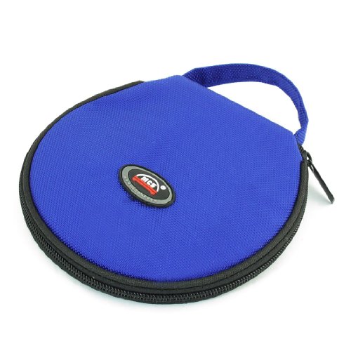 Ruilogod Reißverschluss Nylon Shell 20 Kapazität DVD Organisator-Beutel-Blau von Ruilogod