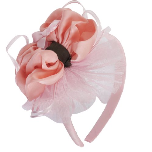 Ruilogod Rosa Gewebe bedeckt Bowknot Hair Hoop Haarband für Mädchen von Ruilogod