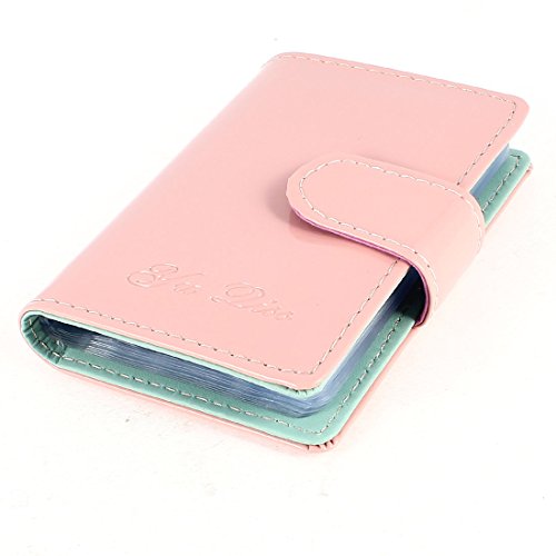 Ruilogod Rosa Kunstleder Druckknopfverschluss 26 Slots VIP-ID-Karten-Kasten-Halter von Ruilogod