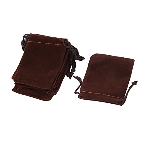 Ruilogod Samtschule Schlafsaal Sonnenbrüche Stift Radiergummi Keychain Ringhalter Kordelzug Tasche 10 Stück Kaffee Farbe von Ruilogod