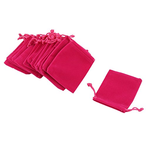 Ruilogod Samtschule Wald Sun Trocken Pen-Radiergummi Keychain Ringhalter Kordelzug-Tasche 20 Stück Fuchsia von Ruilogod