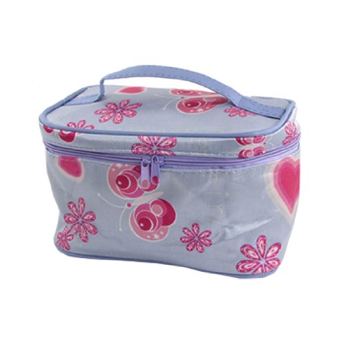 Ruilogod Schmetterlingsdrucken Zip Kosmetiktasche Licht lila für Frauen von Ruilogod