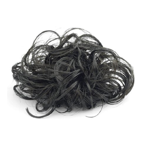 Ruilogod Schwarz Voll Curly DIY Partei Pferdeschwanz Perücke Faux Toupet für die Dame von Ruilogod