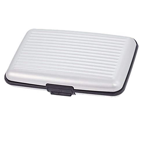 Ruilogod Silber-Ton 6 Compartments Kredit-ID-Visitenkarte-Halter-Schutz-Kasten von Ruilogod
