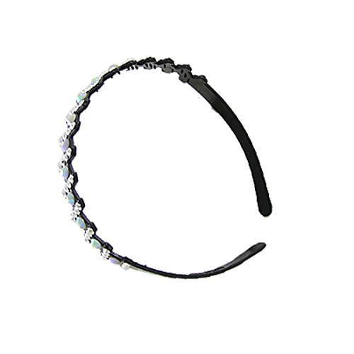 Ruilogod Silberfarbene facettierte Perlen Zickzack-Stil-Haar-Reifen für Damen Ruilogod Silberfarbene facettierte Perlen Zickzack-Stil-Haar-Reifen für Damen von Ruilogod