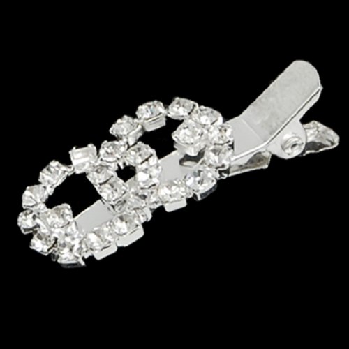 Ruilogod Silbrige Strass-Haarspange-Barrette für Damen von Ruilogod