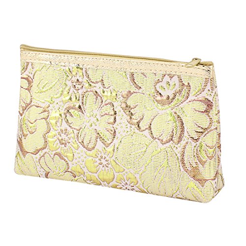 Ruilogod Stickerei-kosmetische Beutel-Verfassungs-Fall-Kultur Organizer Goldton Weiß von Ruilogod