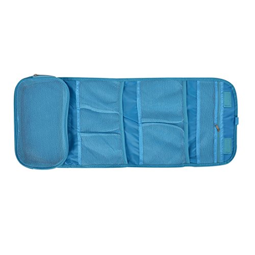 Ruilogod Toiletten-Faltbare Waschbeutel-Fall-Reise-Kit Organizer Blau von Ruilogod