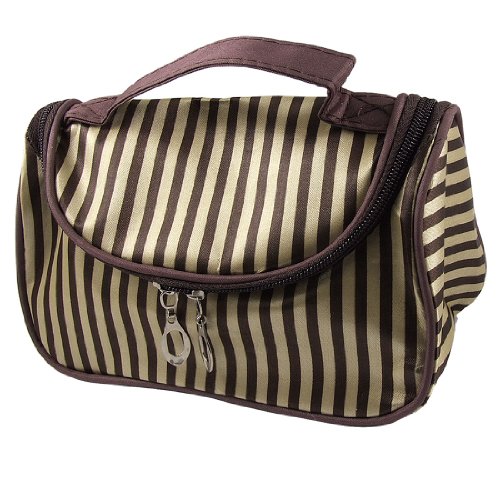 Ruilogod Tragbare Make-up kosmetische Reißverschlusstasche Handtasche beige für Frauen von Ruilogod