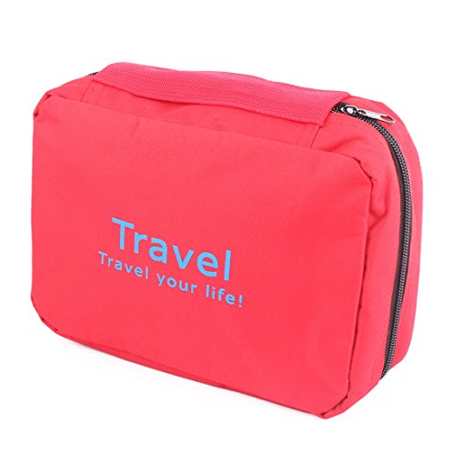 Ruilogod Tragbare Reise Kilometer Cosmetic Makeup Lagerung Beutel Waschen Organizer Hängende Tasche Rot von Ruilogod