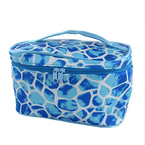Ruilogod Tragbare Reißverschluss Makeup Kosmetische Handtasche blau für Frauen von Ruilogod