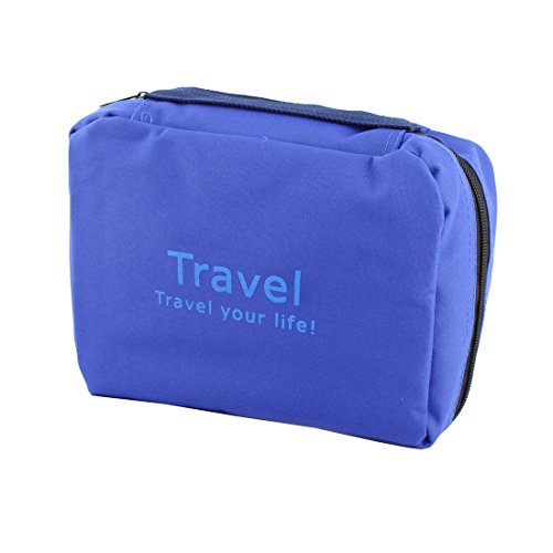 Ruilogod Tragbarer Kosmetik-Make-up-Aufbewahrungsbeutel-Hülle-Waschen-Organizer Hängende Tasche blau von Ruilogod