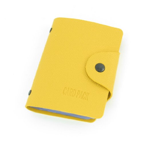 Ruilogod Tragbarer Litschiendruck Gelb Faux Leder Kreditkartenhalter von Ruilogod