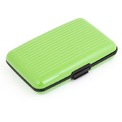 Ruilogod Unisex Green Black 6 Pocket Stripe Surface ID Karteninhaber Aufbewahrungskoffer von Ruilogod