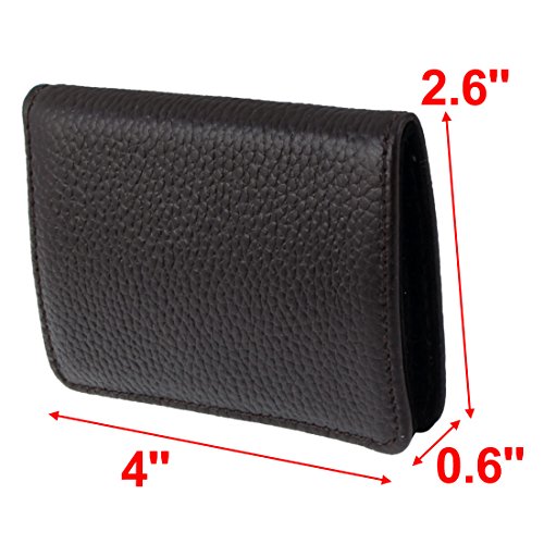 Ruilogod Unisex Outdoor-Arbeit Magnetischer SCHAL-Geschäftsname ID Kreditkarten-Fall-Organizer-Kaffeefarbe von Ruilogod