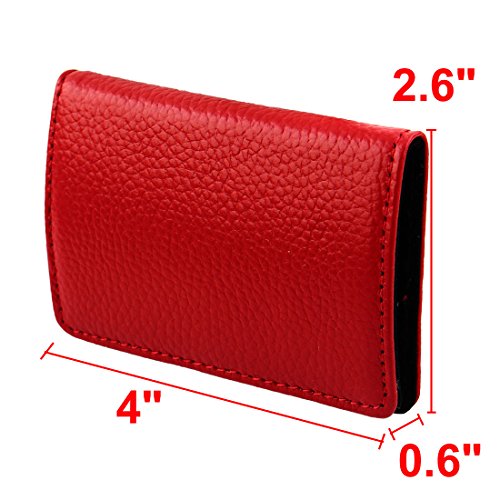 Ruilogod Unisex Outdoor-Arbeit Magnetischer SCHAL-Geschäftsname ID Kreditkarten-Fall-Organizer rot von Ruilogod