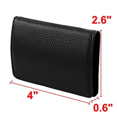 Ruilogod Unisex Outdoor-Arbeit Magnetischer Shut-Geschäftsname ID Kreditkarten-Fall-Organizer schwarz von Ruilogod