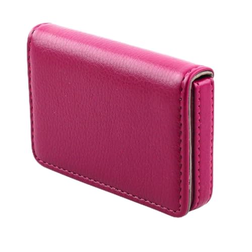 Ruilogod Unisex Outdoor Travel Business Certificate Name ID Kreditkarten Fall Organizer Fuchsie von Ruilogod