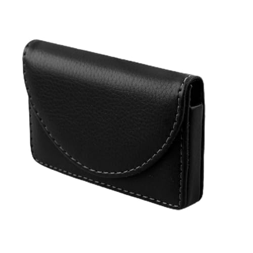 Ruilogod Unisex Travel Work Faux Leder Geschäftsname ID Kreditkarten-Fall-Organizer schwarz von Ruilogod