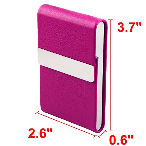 Ruilogod Unisex Work Travel Magnetische Shut-Zertifikat Name ID Kreditkarten-Fall-Organizer Fuchsia von Ruilogod