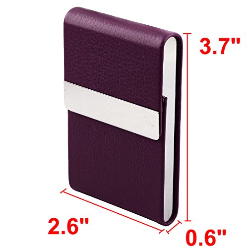 Ruilogod Unisex Work Travel Magnetische Shut-Zertifikat Name ID Kreditkarten-Fall-Organizer-Lila von Ruilogod