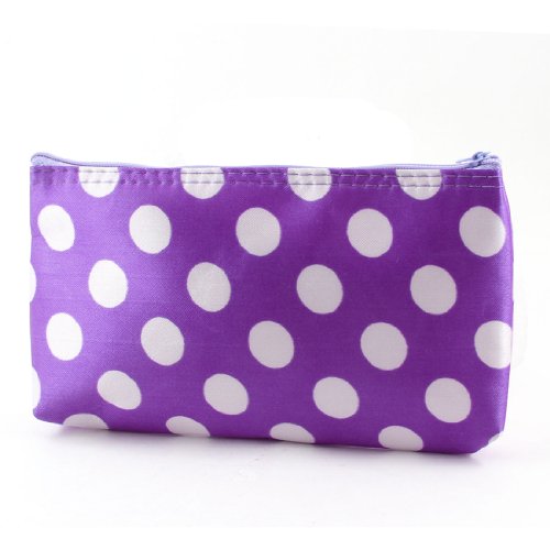 Ruilogod Weiße Punkte lila kosmetischer Make-up-Halter Pouch Tasche für Frau von Ruilogod