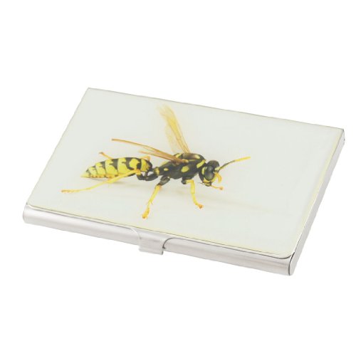 Ruilogod Weißer Hintergrund Bienenmuster Edelstahl Horizontale Namenskartenhalter-Kasten von Ruilogod
