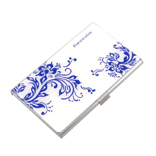 Ruilogod Weißer Hintergrund Blau Phoenix Tail Print Business ID VIP Name Kartenkästchen Kasten von Ruilogod