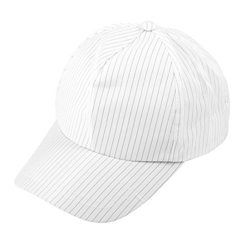 Ruilogod Weißer Streifenmuster einstellbarer Trucker Baseball Antistatic Cap Hat von Ruilogod