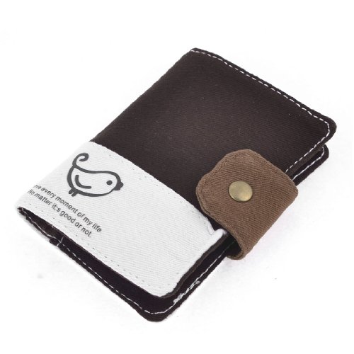Ruilogod White Dark Brown Canvas Shell 20 VIP-Namenskartenhalter Behälter-Organisator von Ruilogod