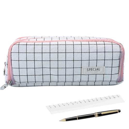 Ruilonghai Einfache Federmappe, Federmäppchen Organizer, Weicher Kosmetik Organizer Beutel für Stifte Schere Lineal Radiergummi Büro Schule Reise von Ruilonghai