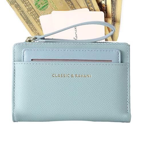 Ruilonghai Geldbörse Mit Reißverschluss Für Damen, Kurze Geldbörse Mit Reißverschluss,Leichte Geldbörse Für Kleinteile | Kurzes Kreditkartenetui Mit Großem Fassungsvermögen Und Multifunktional von Ruilonghai