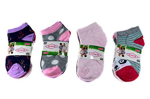 Ruinur 12 Paar Kids Mädchen Socken Kinder Sneaker Ladies Strümpfe 85% Baumwolle A-C-212 Gr.23-38 + Silikon Armband (35-38) von Ruinur