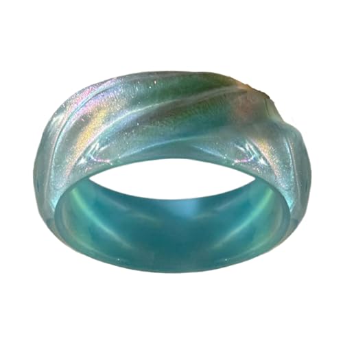 Ruiogoe Frauen Weitharz Armreifen Geometrische Runde Armbänder Komfortable Wide Armreifenharz Textur Für Tägliche Partykleidung Geeignet von Ruiogoe