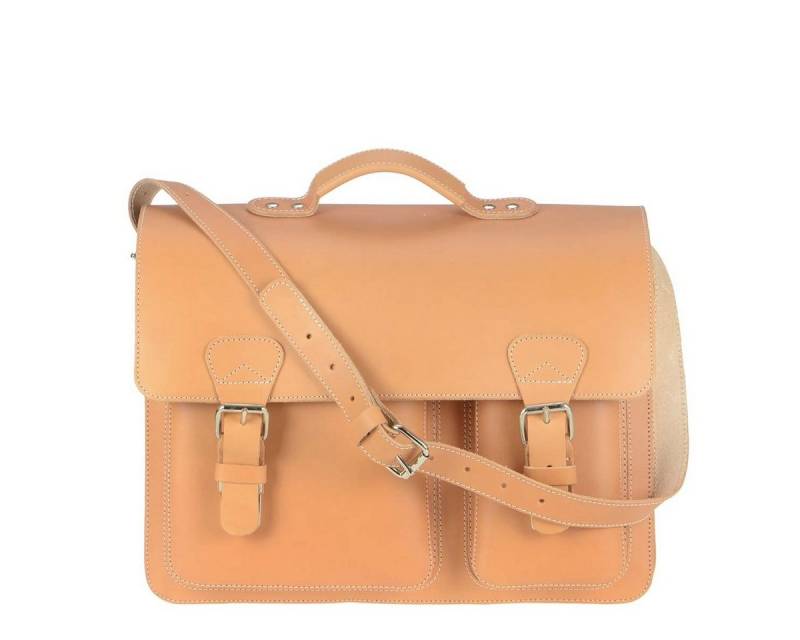 Ruitertassen Aktentasche "Classic Adult" Damen Herren 40x31cm mit 2 Fächern, 40 cm Lehrertasche mit 2 Fächern, Schultasche, dickes rustikales Leder von Ruitertassen