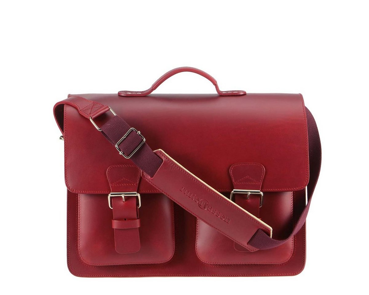 Ruitertassen Aktentasche Classic Adult, 42 cm Lehrertasche mit 3 Fächern, Notebookfach, rustikales Leder von Ruitertassen