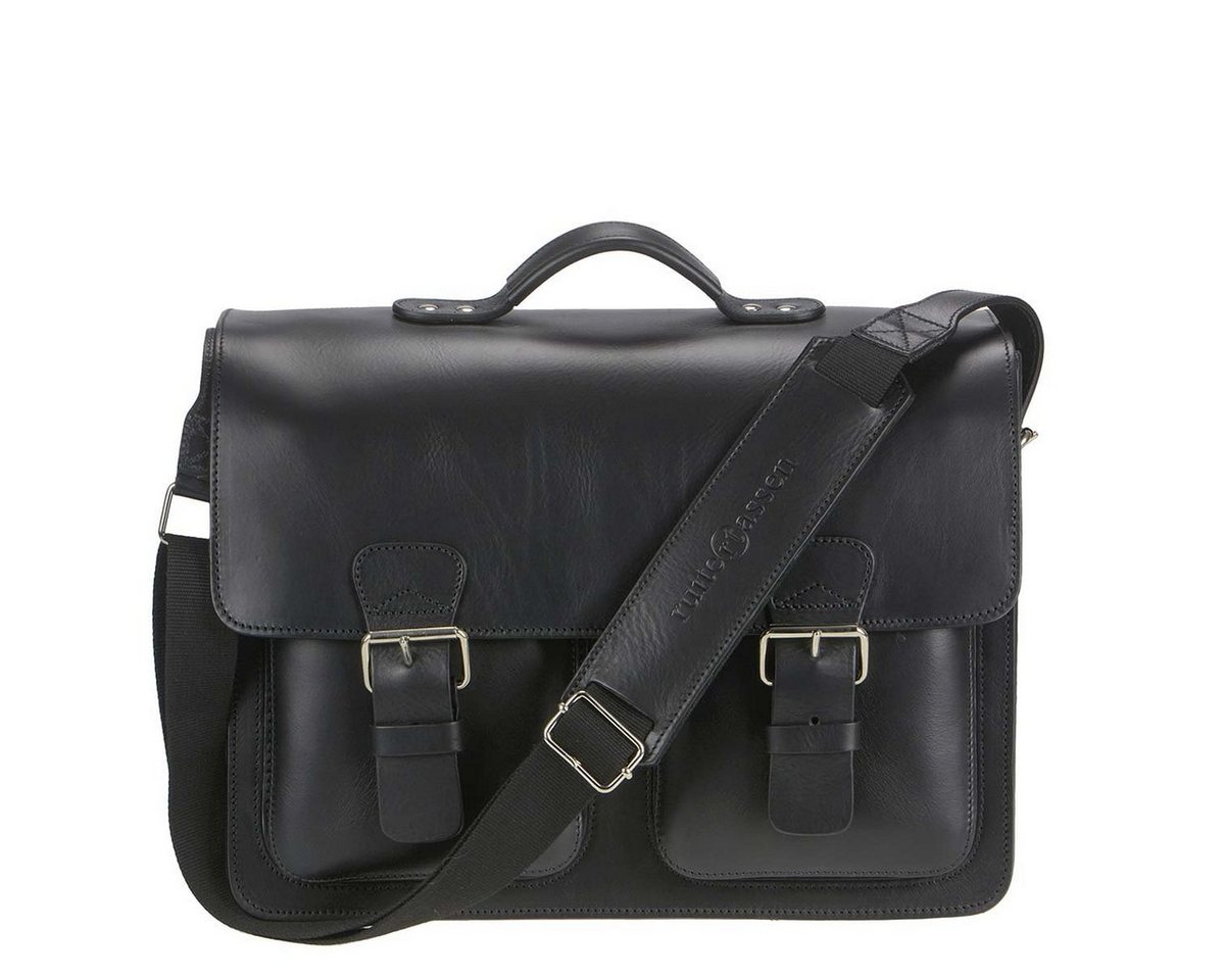 Ruitertassen Aktentasche Classic Adult, 42 cm Lehrertasche mit 3 Fächern, Notebookfach, rustikales Leder von Ruitertassen