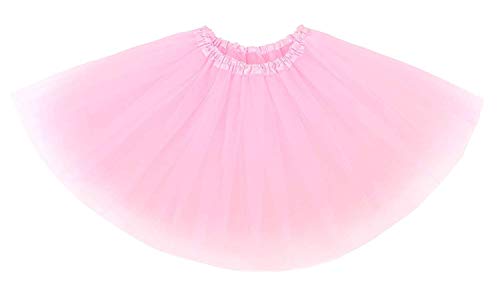 Ruiuzioong Damen Teen Tutu Rock Erwachsene Klassische Elastische 4 Schichten Tüll Tutu Rock für Dress Up Party Ballett Tanzen (Rosa) von Ruiuzioong