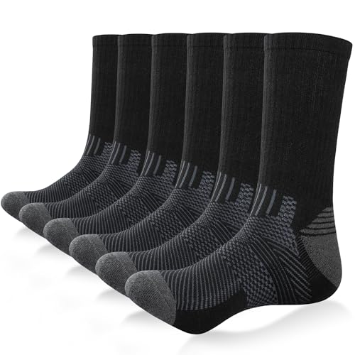 Ruixue 6 Paar Sportsocken Herren Damen Wandersocken Trekkingsocken Baumwolle Atmungsaktiv Hochleistung Sneaker Socken 43-46 39-42 35-38 47-50 von Ruixue