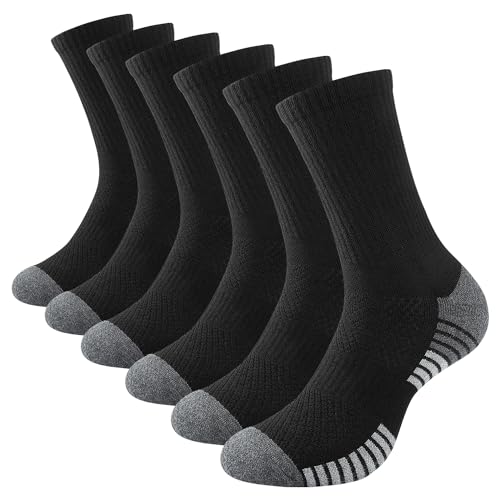 Ruixue 6 Paar Sportsocken Herren Damen Wandersocken Trekkingsocken Baumwolle Atmungsaktiv Hochleistung Sneaker Socken 43-46 39-42 35-38 47-50 von Ruixue