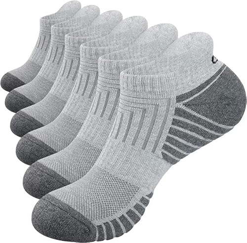 Ruixue Sneaker Socken Herren 43-46, 6 Paar Socken Damen35-38 39-42 47-50 Atmungsaktive Sportsocken, Baumwolle Kurz Laufsocken mit Frotteesohle Antirutsch bequeme kurze Socken von Ruixue