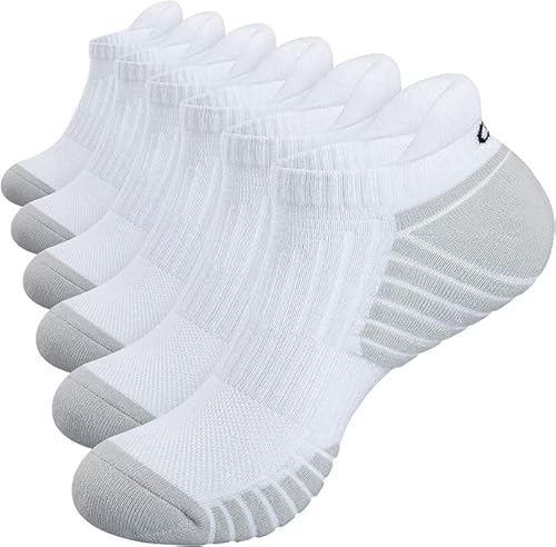 Ruixue Sneaker Socken Herren 43-46, 6 Paar Socken Damen35-38 39-42 47-50 Atmungsaktive Sportsocken, Baumwolle Kurz Laufsocken mit Frotteesohle Antirutsch bequeme kurze Socken von Ruixue