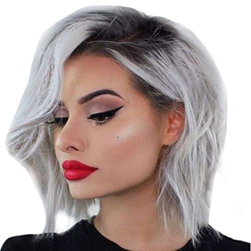 Perücke Perücke volle lockige Frauen kurze Perücke Modedesign sexy coole Perücke Damen Perücke Kurzhaar Echthaar von Ruiyete