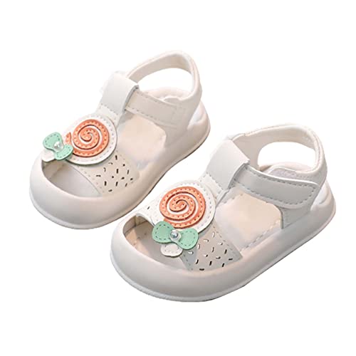 Sandalen Mädchen Prinzessin Schuhe Mädchen Sandalen Mädchen Prinzessin Schuhe Mädchen Kleinkind Baby Mädchen Schuhe Atmungsaktive Schuh Dew Toe Schuh Tasche Sommerschuhe Kinder (Beige, 24 Toddler) von Ruiyete