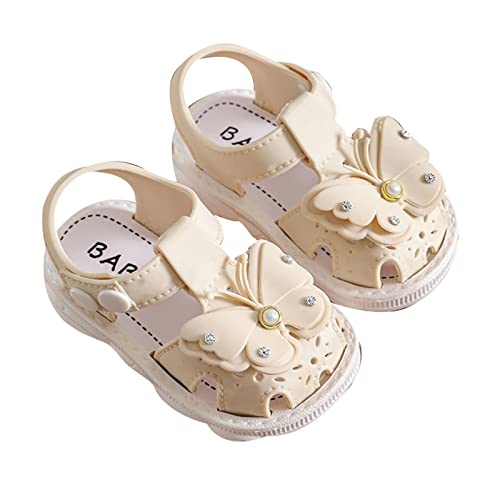 Sandalen Mädchen Prinzessin Schuhe Mädchen Sandalen Mädchen Prinzessin Schuhe Mädchen Kleinkind Jungen Mädchen Baby Kleinkind Schuhe Sommer Schleife Perle Sommerschuhe Kinder Kinder (White, 20 Infant) von Ruiyete