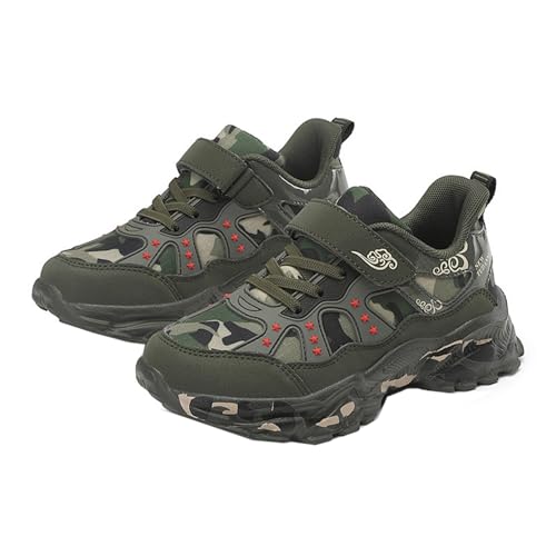 Turnschuhe Jungen Sneaker Kinder Herbst Winter Casual Leinwand kinder Schuhe Licht Weiche Sohlen Große Mittlere Kinder Training Sport Schuhe Sportschuhe Kinder Jungen (Camouflage, 33.5 Big Kids) von Ruiyete