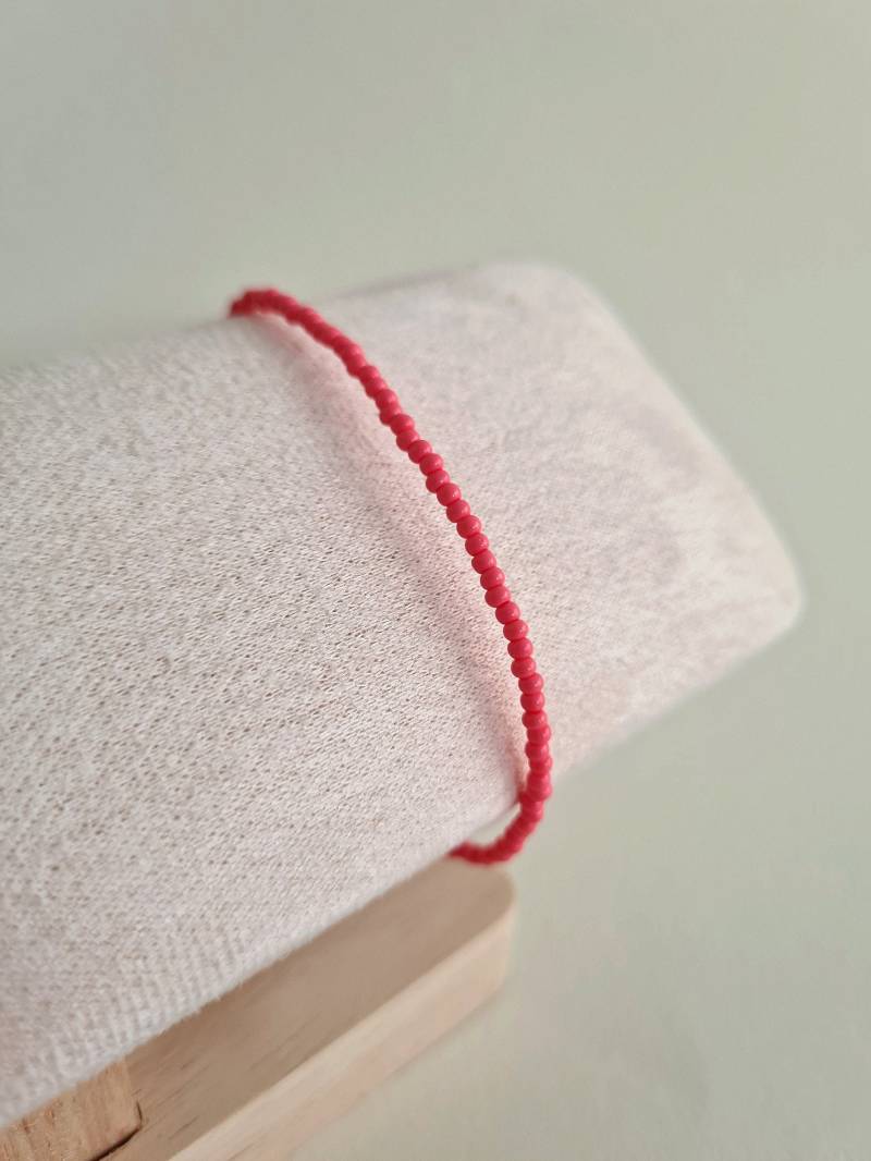 Fuchsia Armband - Glasperlen von RukamiStudioHamburg