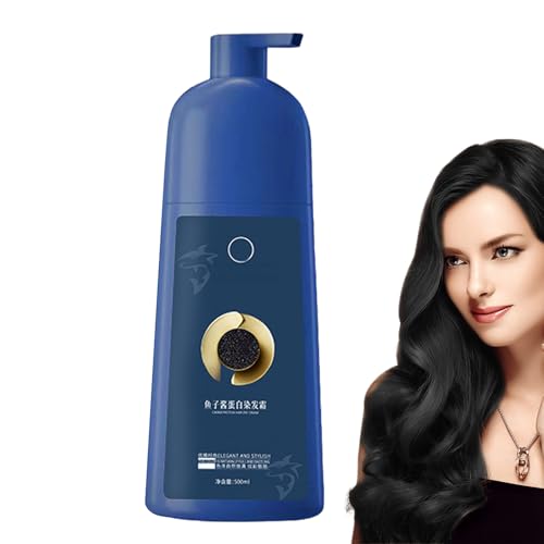 Haarfärbe Shampoo 500ml - Haarfärbeschampoo Mit Schonender Rezeptur, Einfache Farbauffrischung Zur Grauhaarabdeckung, Für Männer Und Frauen Gleichermaßen Geeignet, Für Hause Und Unterwegs von Rukjmqi