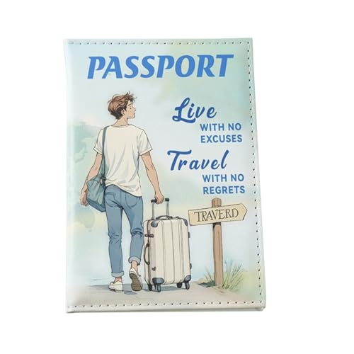 Rukjmqi Passabdeckung, Passabdeckung für Reise | Ticketclip Passport Wallet | wasserdichte Kreditkartenzubehör für das Boarding Pass Paare Männer Frauen Kinder Kinder im Ausland von Rukjmqi